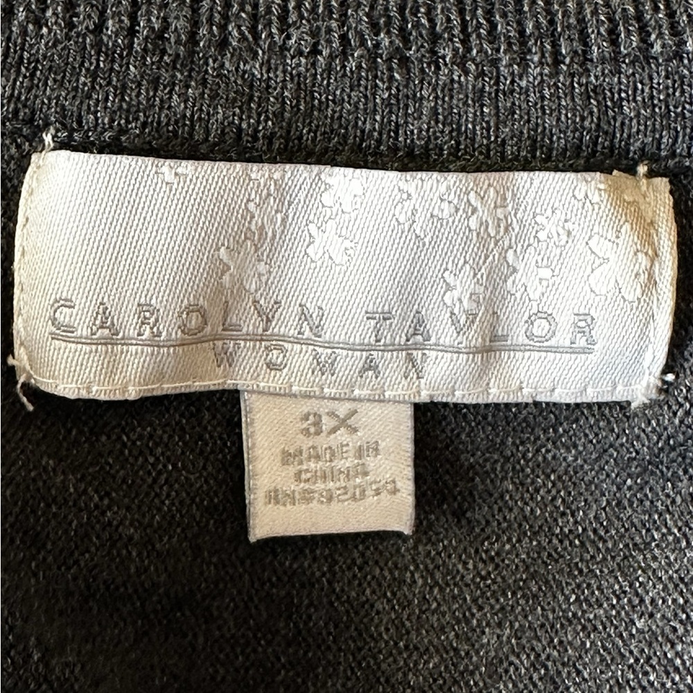 Carolyn Taylor Charcoal Poncho Sweater,Turtleneck, Mid Length,Cozy - Picture 6 of 14